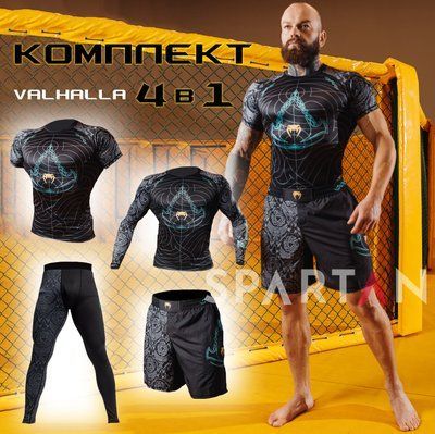 Мужской компрессионный костюм 4в1 Valhalla: Рашгард, футболка, шорты, леггинсы 525870013511237 фото