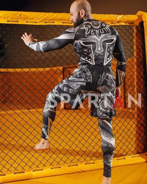Мужской компрессионный костюм 4в1 Gladiator: Рашгард, футболка, шорты, леггинсы 7512127870013511237 фото