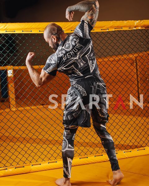 Мужской компрессионный костюм 4в1 Gladiator: Рашгард, футболка, шорты, леггинсы 7512127870013511237 фото