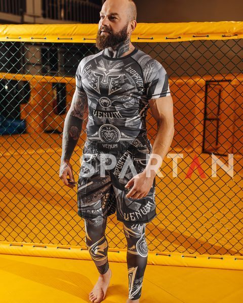 Мужской компрессионный костюм 4в1 Gladiator: Рашгард, футболка, шорты, леггинсы 7512127870013511237 фото