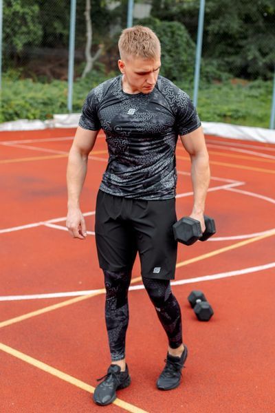 Мужской Рашгард Gym Compression Thunder 5в1 : Рашгард, шорты, леггинсы, футболка, худи M4278704013511 фото