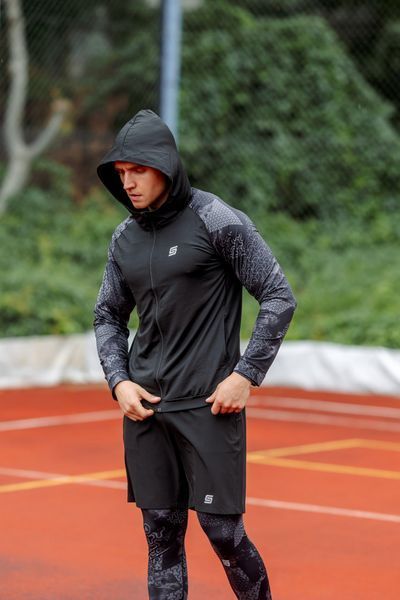 Мужской Рашгард Gym Compression Thunder 5в1 : Рашгард, шорты, леггинсы, футболка, худи M4278704013511 фото