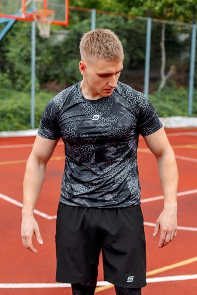 Мужской Рашгард Gym Compression Thunder 5в1 : Рашгард, шорты, леггинсы, футболка, худи M4278704013511 фото