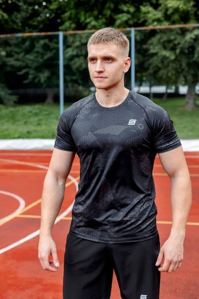 Мужской Рашгард Gym Compression thunder  black 5в1 : Рашгард, шорты, леггинсы, футболка, худи M42787040513511 фото