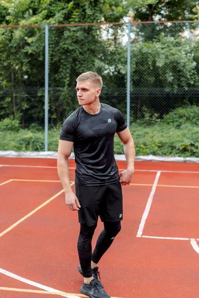 Мужской Рашгард Gym Compression thunder  black 5в1 : Рашгард, шорты, леггинсы, футболка, худи M42787040513511 фото