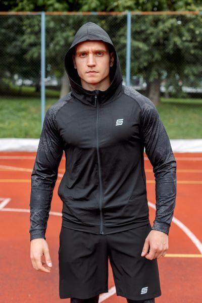 Мужской Рашгард Gym Compression thunder  black 5в1 : Рашгард, шорты, леггинсы, футболка, худи M42787040513511 фото