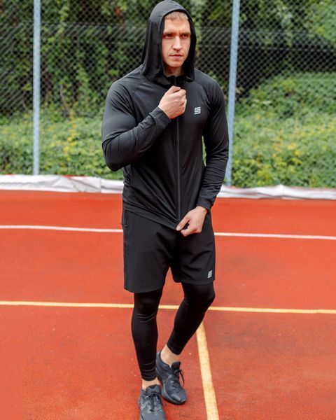 Мужской Рашгард  Gym Compression 5в1 : Рашгард, шорты, леггинсы, футболка, худи M42787001351 фото