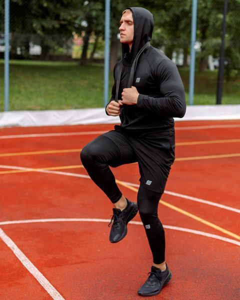 Мужской Рашгард  Gym Compression 5в1 : Рашгард, шорты, леггинсы, футболка, худи M42787001351 фото