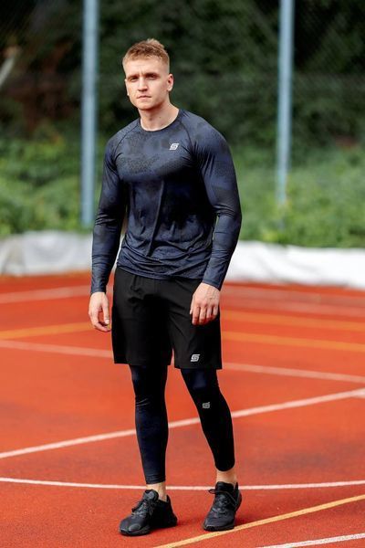 Мужской Рашгард Gym Compression thunder mazarine 5в1 : Рашгард, шорты, леггинсы, футболка, худи M427870440513511 фото