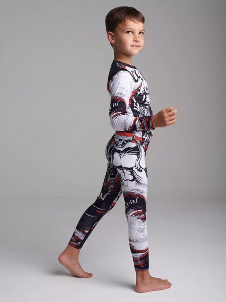 Детский компрессионный комплект Panda 3в1 : Рашгард, шорты, леггинсы, 11278700139 фото