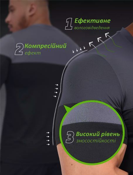 Мужской компрессионный костюм Kamo 5в1 : Рашгард, шорты, леггинсы, футболка, худи 418700135 фото