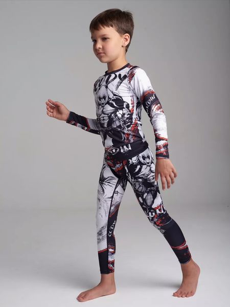 Детский компрессионный комплект Panda 4в1 : Рашгард, шорты, леггинсы, футболка 411278700139 фото